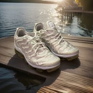 Nike Air Vapormax Plus Sneaker Shoes White/Pure Platinum/White Men’s Size 8